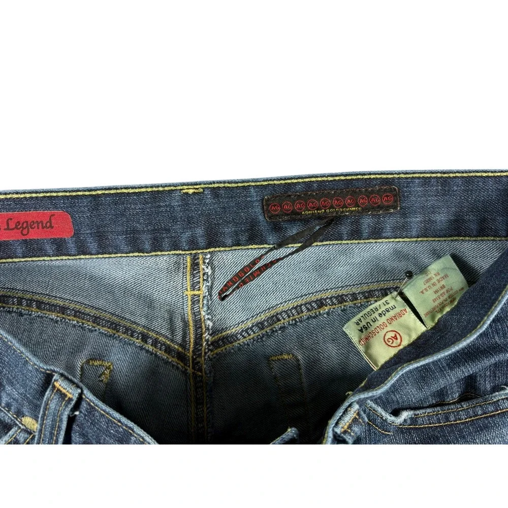 AG Adriano Goldschmied The Legend Flare Jeans Women 31 Regular Blue Denim Cotton